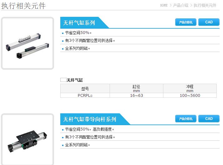 无杆气缸系列